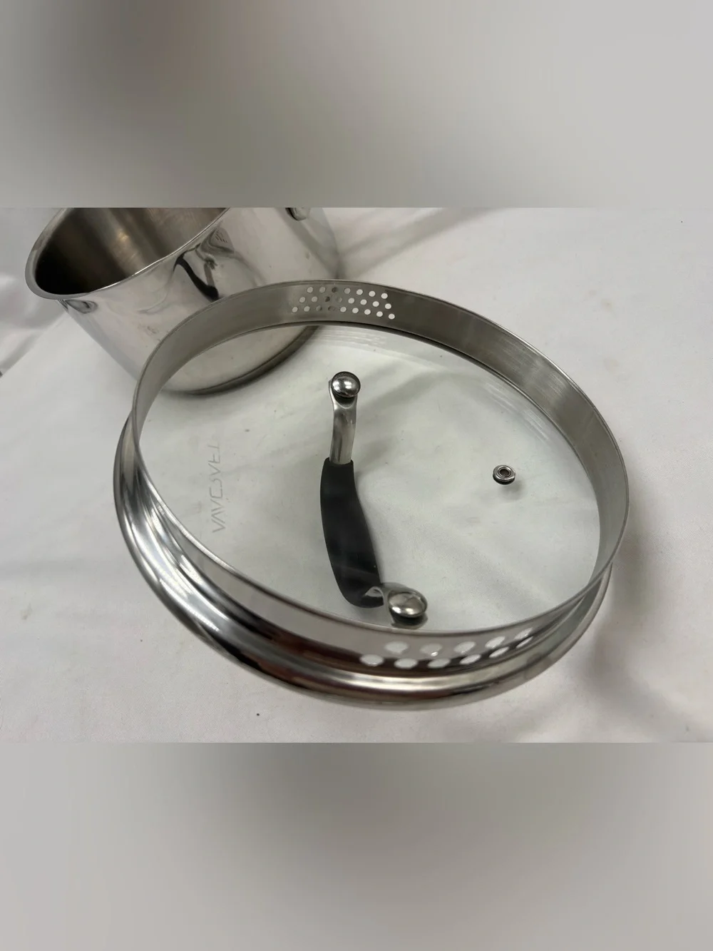Avacraft Tri Ply Stainless Steel Saucepan With Glass Strainer Lid 2.5 Quart Qt
